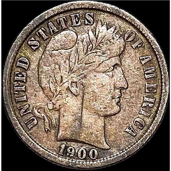 1900-S Silver Barber Dime NEARLY UNCIRCULATED