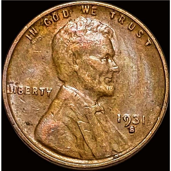 1931-S Lincoln Wheat Cent NEARLY UNCIRCULATED