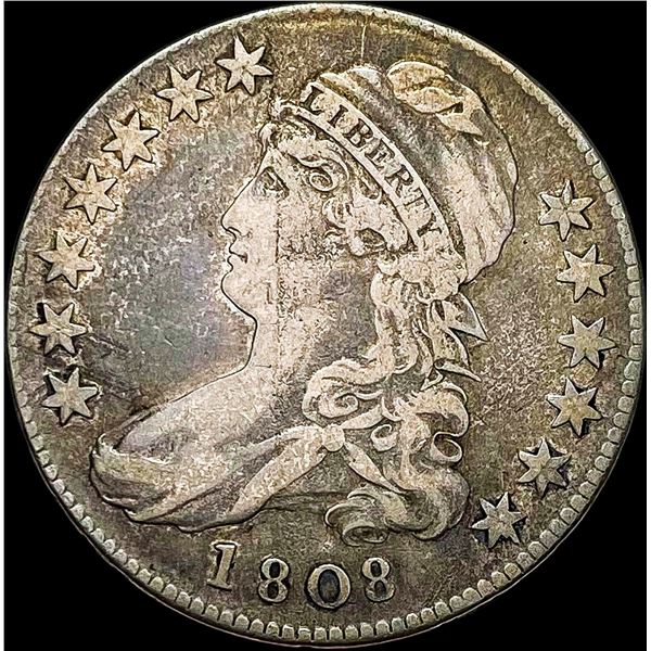 1808 Silver Capped Bust Half Dollar LIGHTLY CIRCULATED