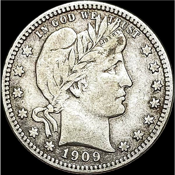 1909-D Silver Barber Quarter LIGHTLY CIRCULATED