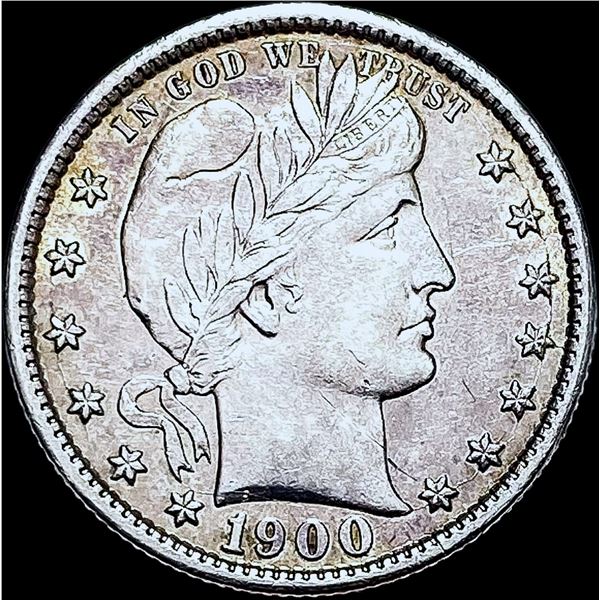 1900-S Silver Barber Quarter CHOICE AU