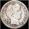 Image 1 : 1914-S Barber Silver Quarter NICELY CIRCULATED
