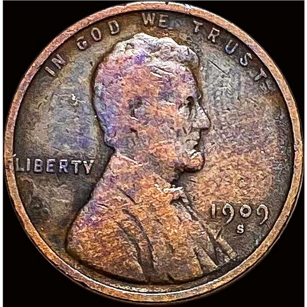 1909-S Lincoln Wheat Cent NICELY CIRCULATED