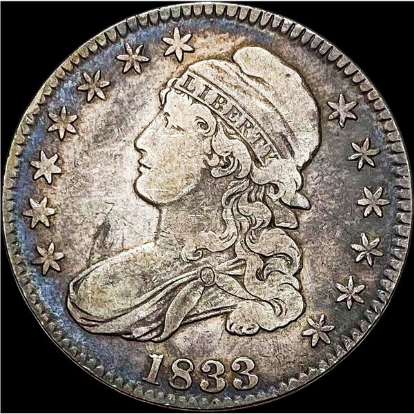 1833 Capped Bust Half Dollar LIGHTLY CIRCULATED