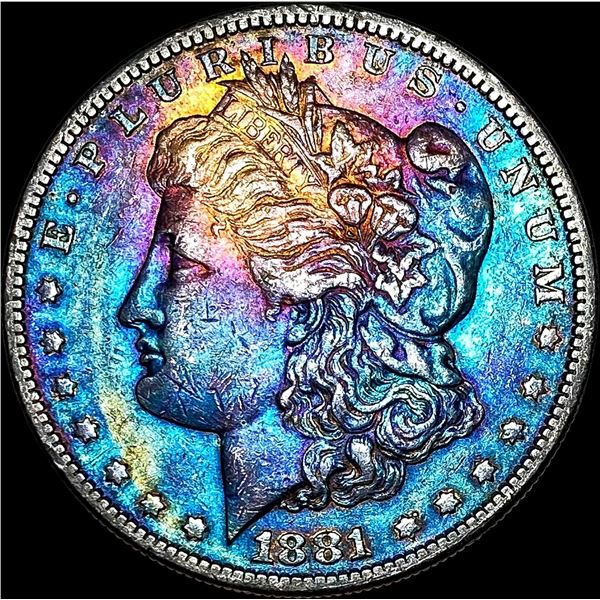 1881-S Toned Silver Morgan Dollar CLOSELY UNCIRCULATED