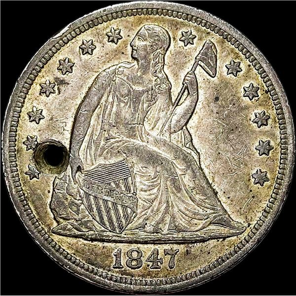 1847 Silver Seated Liberty Dollar HIGH GRADE