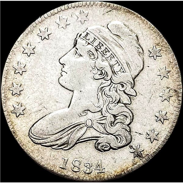 1834 Capped Bust Half Dollar NEARLY UNCIRCULATED