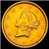 Image 1 : 1853 Gold $1 Liberty Type 1 CLOSELY UNCIRCULATED
