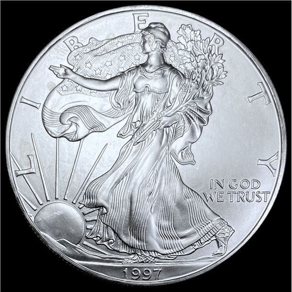 1997 1oz Silver American Eagle $1 GEM BU