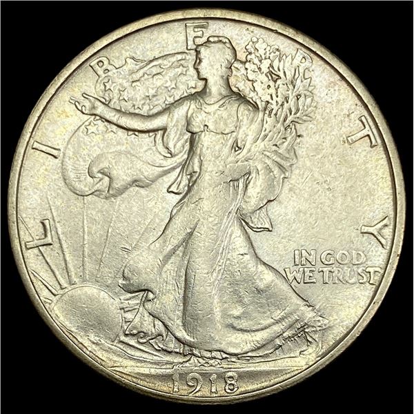 1918-S Walking Liberty Half Dollar CLOSELY UNCIRCULATED