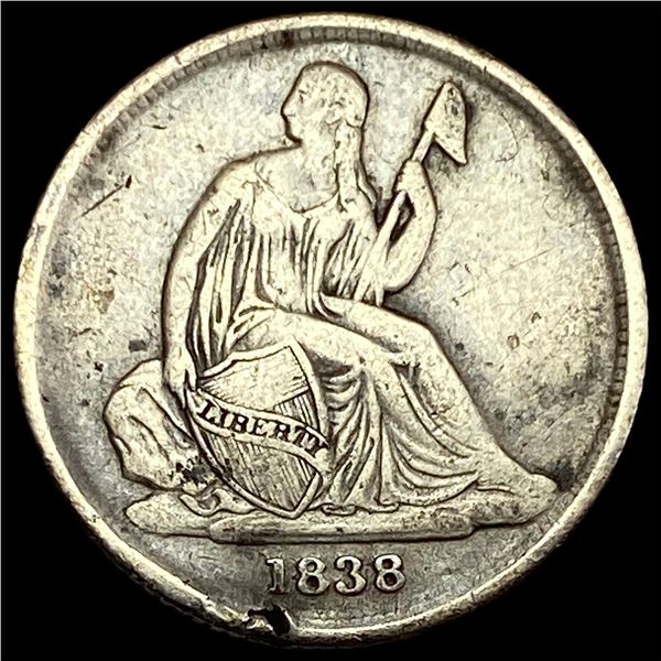 1838-O Silver Seated Liberty Dime HIGH GRADE
