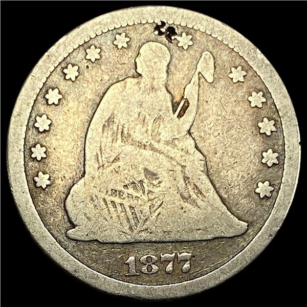 1877-CC Seated Liberty Quarter NICELY CIRCULATED
