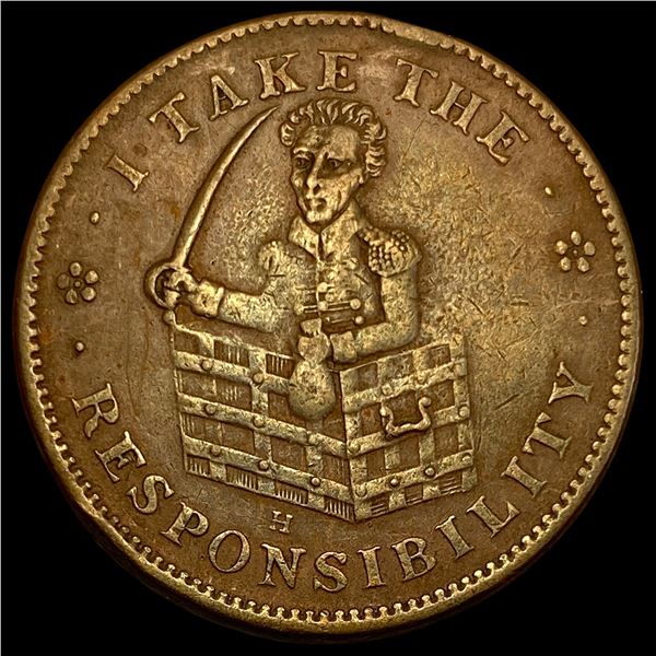 1837 Hard Times Token - Constitution LIGHTLY CIRCULATED