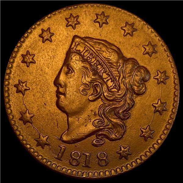 1818 Coronet Head Large Cent CHOICE AU