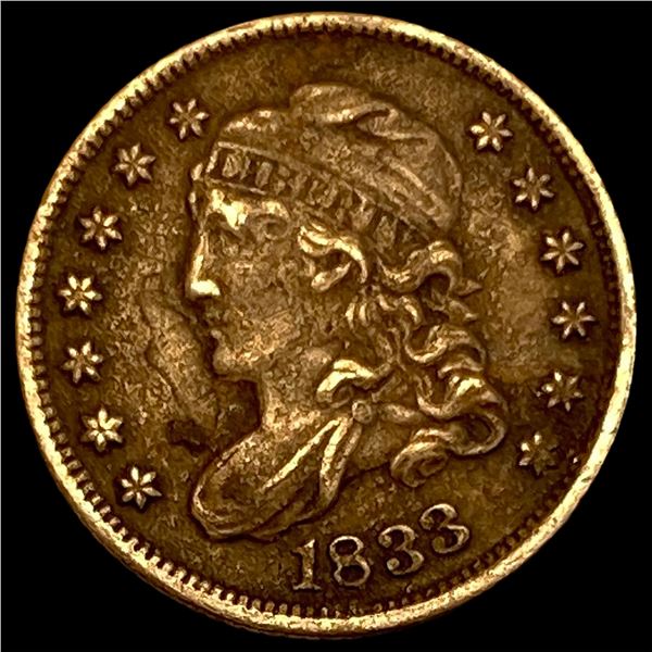 1833 Capped Bust Half Dime NEARLY UNCIRCULATED