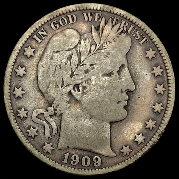 1909 Barber Half Dollar NICELY CIRCULATED