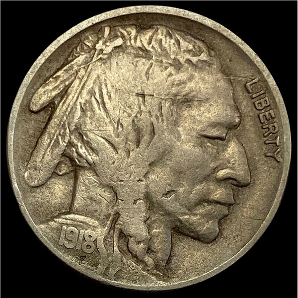 1918-S Nickel Buffalo NEARLY UNCIRCULATED