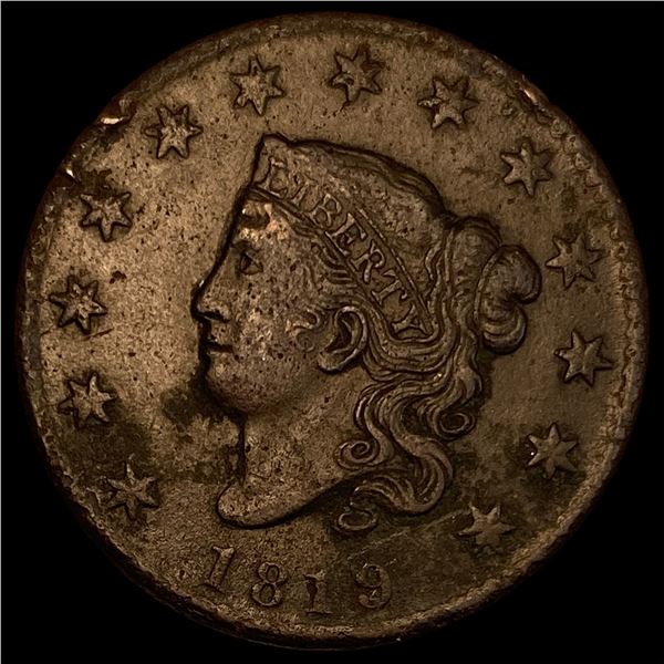 1819 Coronet Head Large Cent NEARLY UNCIRCULATED