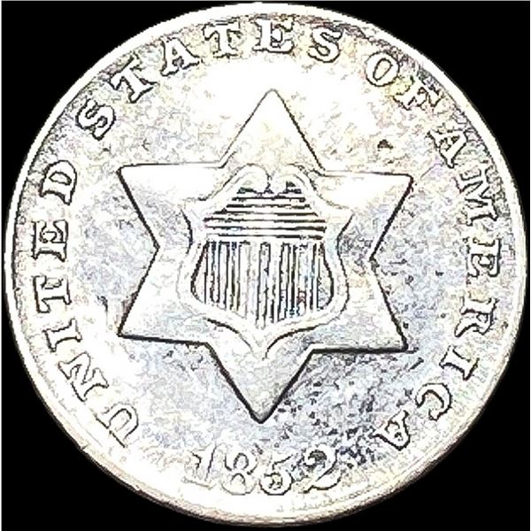 1852 Silver Three-Cent Piece CLOSELY UNCIRCULATED