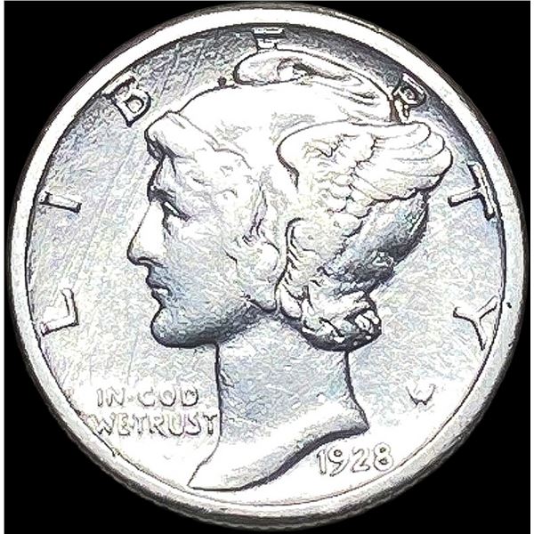 1928-S Silver Mercury Dime NEARLY UNCIRCULATED