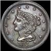 Image 1 : 1855 Braided Hair Half Cent CLOSELY UNCIRCULATED