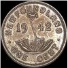 Image 2 : 1942 Newfoundland One Cent Coin CLOSELY UNCIRCULATED