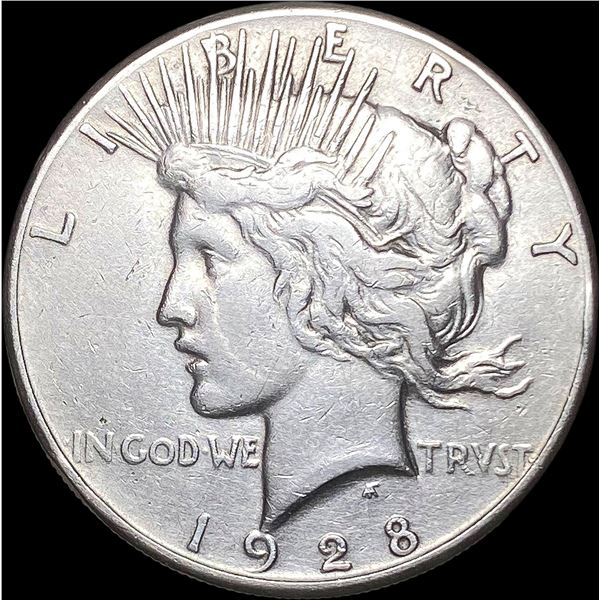 1928 Silver Peace Dollar NEARLY UNCIRCULATED