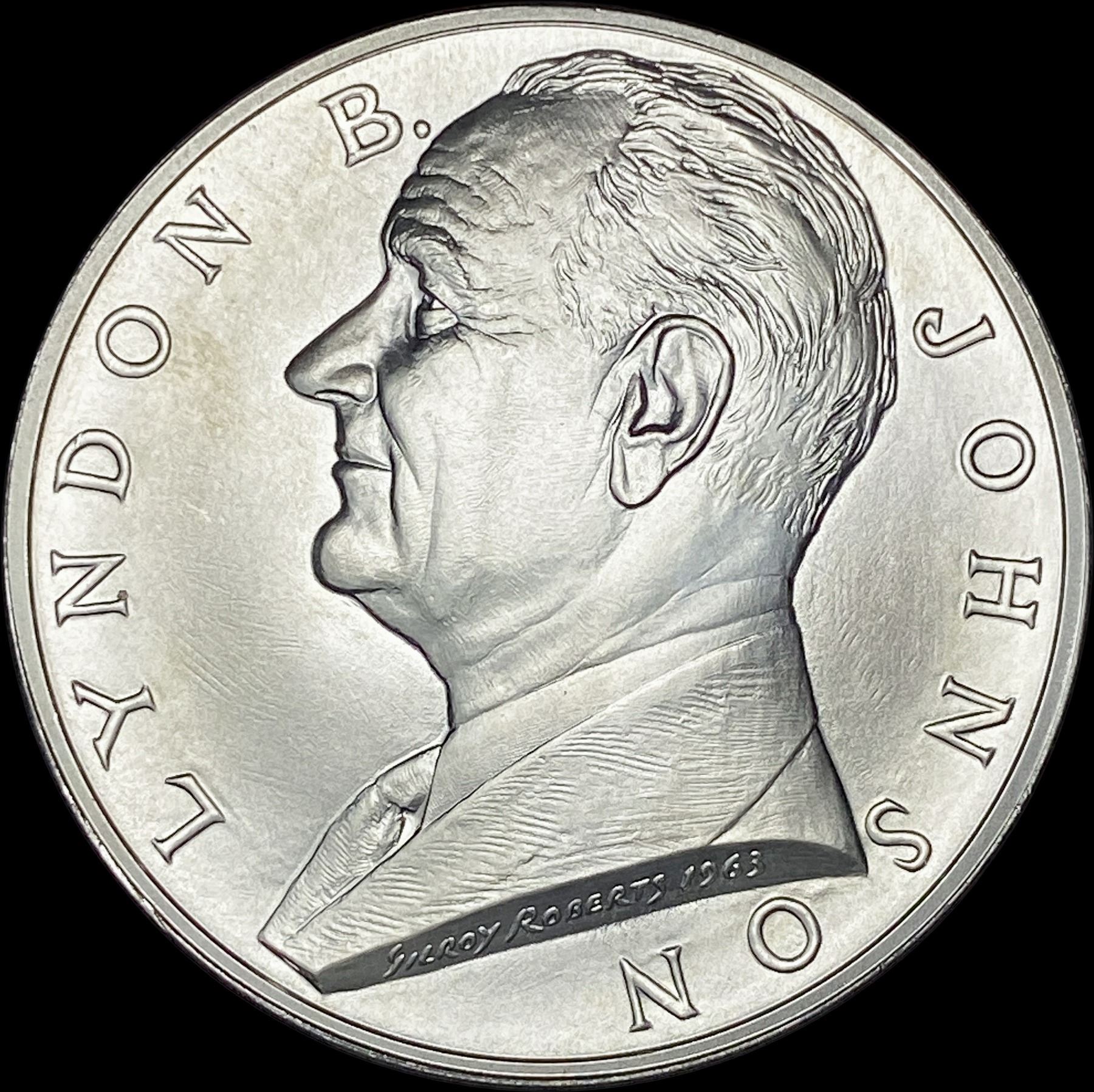 Lyndon B. Johnson Inaugural Medal 1963 SUPERB GEM BU