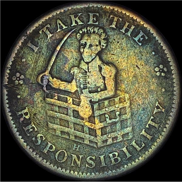 1833-H Hard Times Token - Responsibility NICELY CIRCULATED