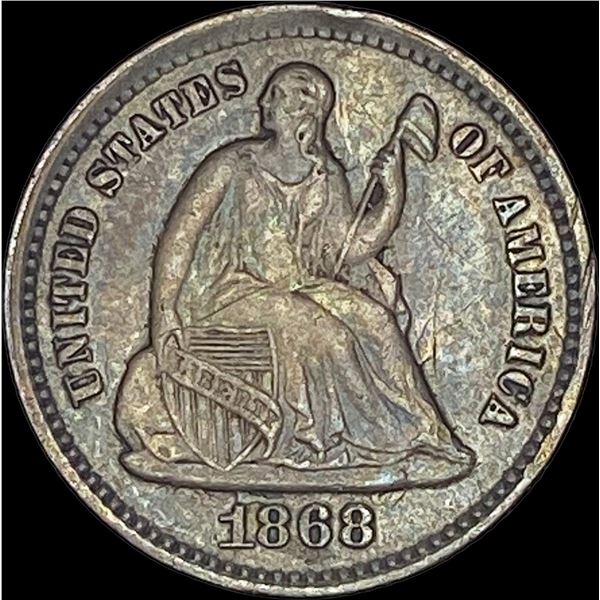 1868-S Seated Liberty Half Dime NICELY CIRCULATED