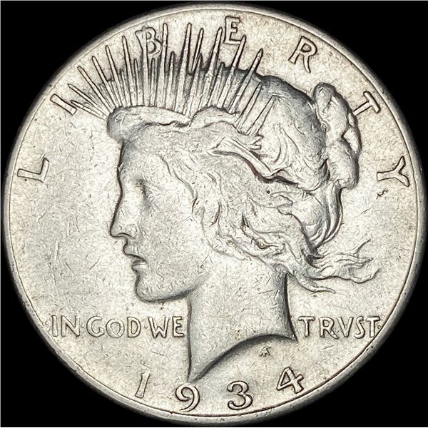 1934-S Silver Peace Dollar NEARLY UNCIRCULATED