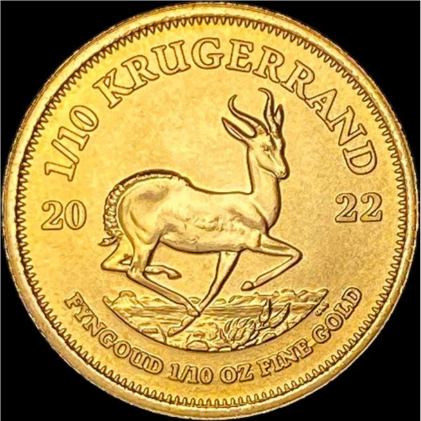 2022 Gold 1/10oz Krugerrand SUPERB GEM BU