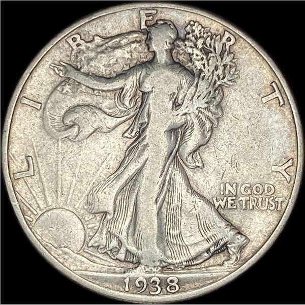 1938-D Walking Liberty Half Dollar LIGHTLY CIRCULATED