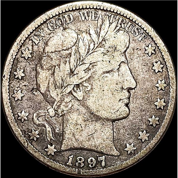 1897-O Silver Barber Half Dollar LIGHTLY CIRCULATED