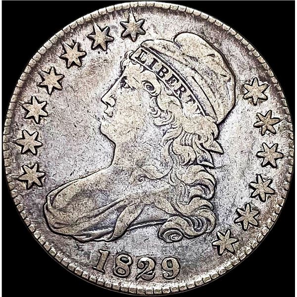 1829 Capped Bust Half Dollar LIGHTLY CIRCULATED