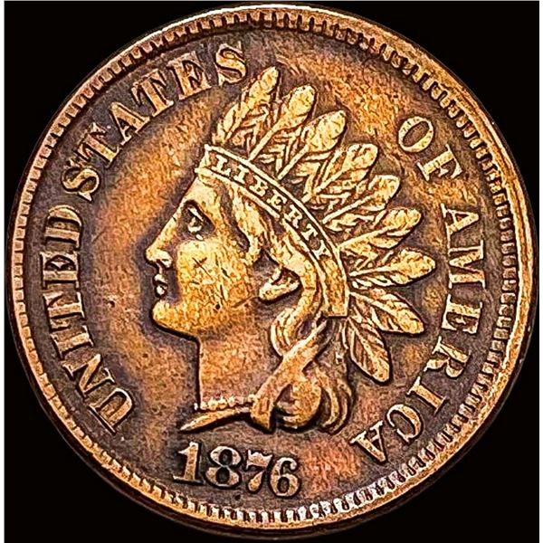 1876 Indian Head Cent NEARLY UNCIRCULATED