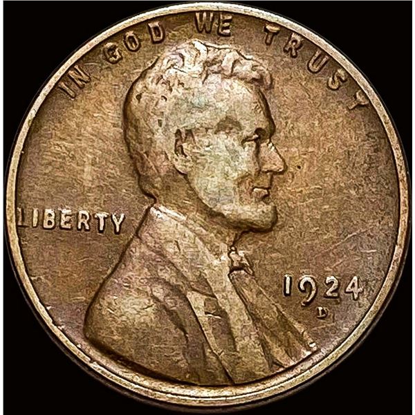 1924-D Lincoln Wheat Cent NEARLY UNCIRCULATED