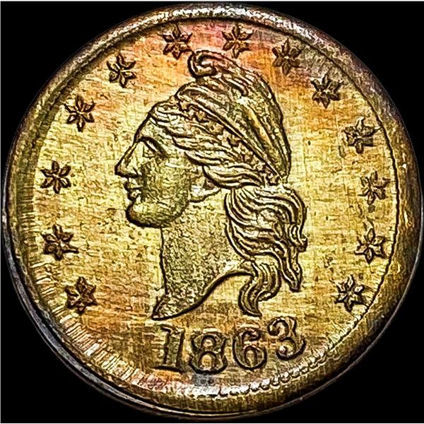 1863 Civil War Token - Not One Cent HIGH GRADE