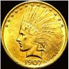 Image 1 : 1907 Gold $10 Indian Head Eagle UNCIRCULATED