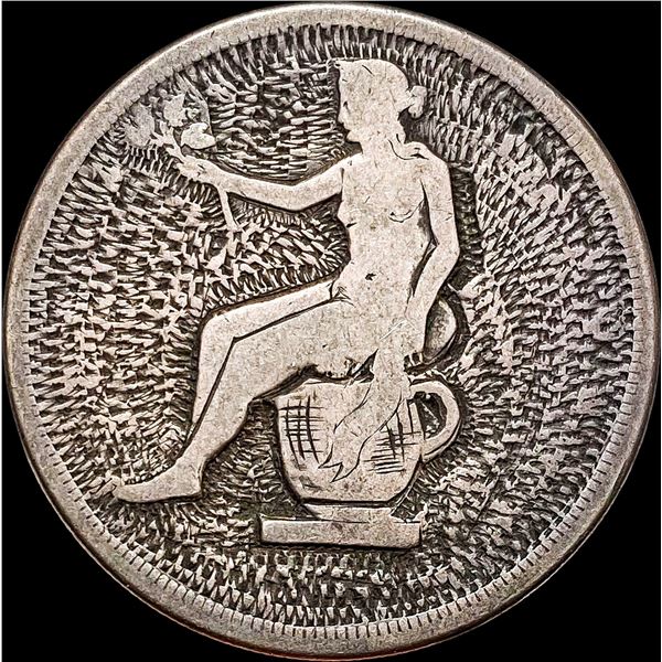 ND-CC Trade Dollar Ornate Potty Dollar Folk Art