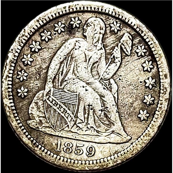 1859-O Silver Seated Liberty Dime LIGHTLY CIRCULATED