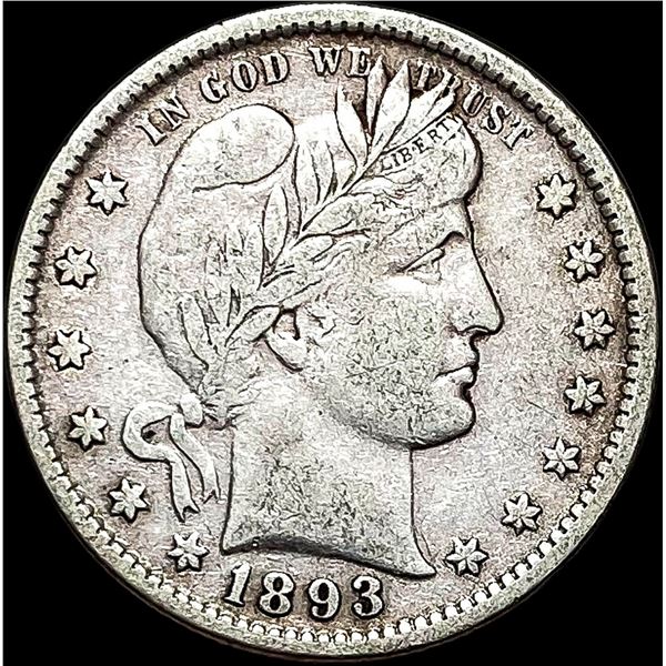 1893 Silver Barber Quarter LIGHTLY CIRCULATED