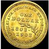 Image 2 : 1903 Gold $1 Louisiana Purchase CHOICE BU