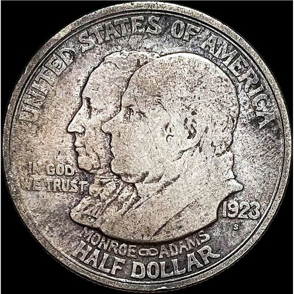 1923-S Silver Monroe Half Dollar NICELY CIRCULATED