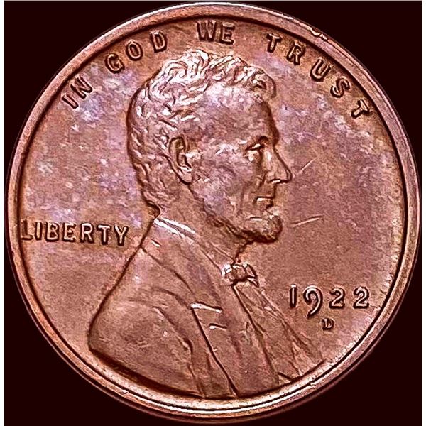 1922-D Lincoln Wheat Cent CHOICE AU