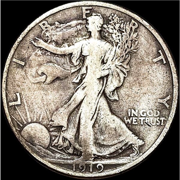1919-S Walking Liberty Half Dollar LIGHTLY CIRCULATED