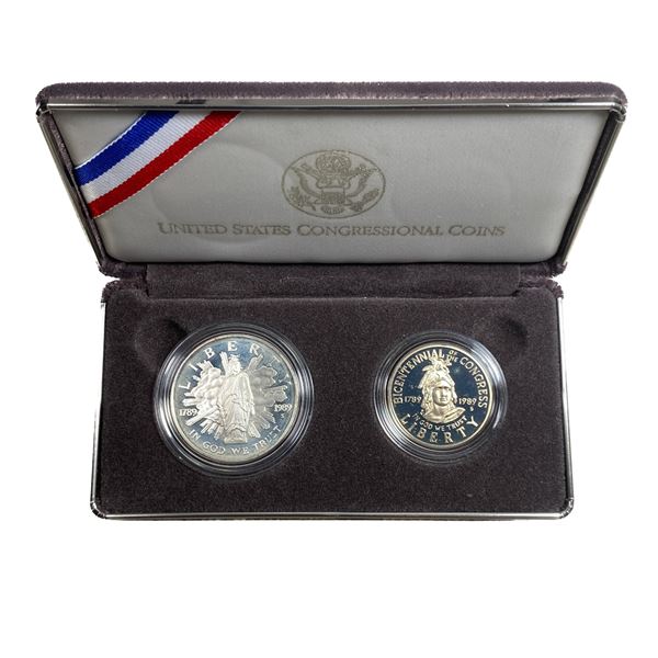 1989 2 Coin Proof Set Congressional