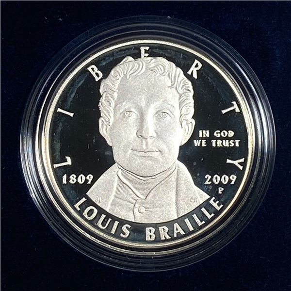 2009 Louis Braille Bicentennial Silver $1