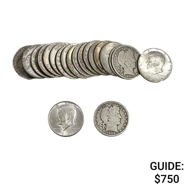 $20FV Roll of 90% Silver Half Dollars