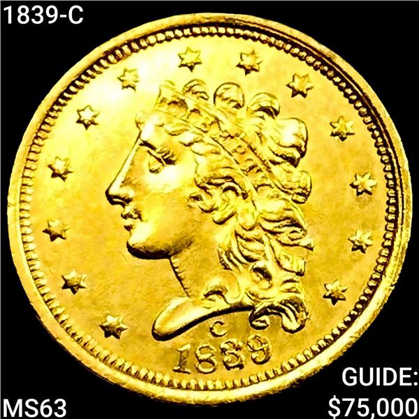 1839-C $2.50 Gold Quarter Eagle CHOICE BU